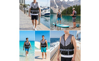Padded Life Vest with Zipper High-Density Buoyancy Aid with Adjustable Belt Long-Lasting Life Jacket with Adjustable Straps Comfortable for Paddleboarding