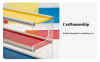 Multi-Tier Cosmetic Stand vibrant Graphic aesthetic 3-Tier Shelf Rustresistant for Makeup Users