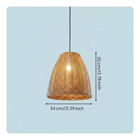 Woven Bamboo Hanging Light Easy Installation Bamboo Hanging Light for Balcony