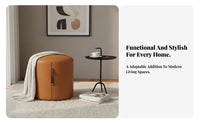 Upholstered Vanity Pouf Sturdy and long-lasting Small Stool space-saving Size for Students