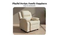 Reclining Function child's Recliner Armchair Adjustable Backrest and Footrest Childs Recliner Armchair Comfortable Padding Toddler Seat Sturdy Construction for Children, Toddlers, Playroom, Reading Nook, Bedroom, Watching TV