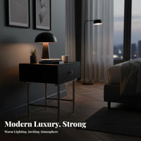 Round Single-Drawer End Table Light Luxury design & design Nightstand Modern Design