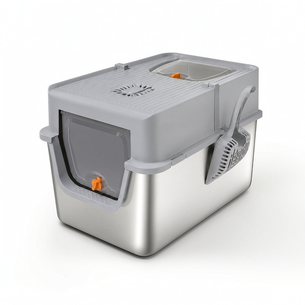 Enclosed Cat Waste Receptacle Extra-Large Cat Waste Receptacle High-Sided for Home, Apartments