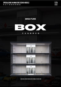 1:64 Scale Car Model Parking Lot Storage Display Cabinet for Tomica Toy Cars