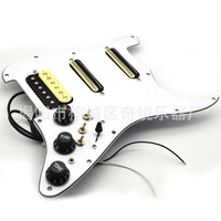 Single-Single-Humbucker Guitar Pickguard Assembly with Mini Dual-Coil Pickup and Coil-Split Switch