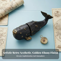 Creative Design Marine Mammal Bookend Handmade Split Marine Mammal Book Holder Vintage Design for Home Decorators, Students, Study Room