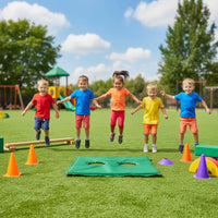 Safe Play Double Hole Foam Mat Long-Lasting Rainbow Hole Mat Cushioned Space Saving for Kindergarten