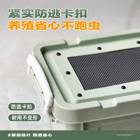 防逃跑鲜活蚯蚓养殖箱专用透气防臭小号加厚塑料饲养盒家用观察箱