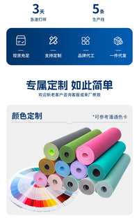Extra-Large Double Yoga Mat, Wide and Thick TPE Fitness Mat for Home Anti-Slip and Shock Absorption