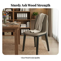 Upholstered rearrest Seat Nordic Aesthetic Upholstered Side Chair Minimalist design Armless for Homeowners, Interior Designers