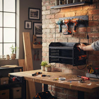 Electric Drill Organizer Charging Station Drill Rack Saving Power Tool Storage Rack for DIY Users, Mechanics, Workshop, Repair Shop