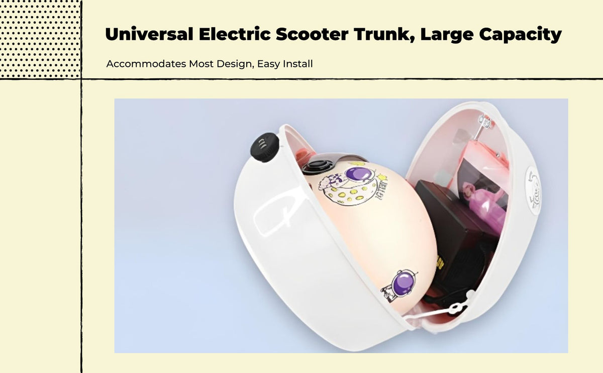Waterproof scooter trunk, large capacity