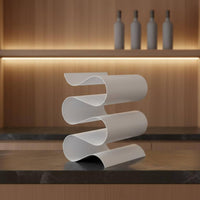S-Shaped Wine Rack Sculptural Display Stand Space Saving