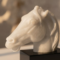Horse Head Statue Resin Horse Head Sculpture Carved for Living Room, Entryway