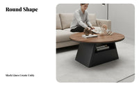 2 Pieces Nesting Coffee Table Set Minimalist Modern Minimalist Look Featured Furniture Easy to Clean Heat Resistant