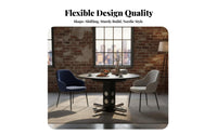 DoubleShape Square-to-Round Extendable Table Expandable Design transformable Dining Table Space-Saving Household Furniture scuffResistant Top for Apartment Dwellers, Families, Homeowners, Small Apartments, Family Gatherings, Kitchen, Living Room