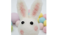 Pastel Colors Easter Felt Garland Handmade Easter Bunny Garland Ready to Hang Felt Ball Banner Lightweight for Children, Wall Decor, Nursery, Mantelpiece, Classroom