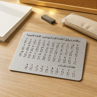 Brushed Finish Tactile Braille Learning Board Silver-Colored Portable Metal Braille Board Rigid School Aid Long-Lasting