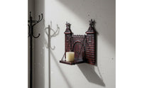 Castle Wall Sconce 3D Effect Gothic Candle Holder Distressed Finish for Bar