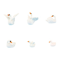 Mini Swan Resin Figurines for Micro Landscape Decor