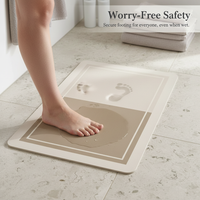 Diatomaceous Earth Bath Mat Non-Slip Absorbent Quick Dry for Bathroom Entryway