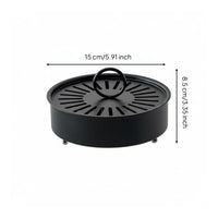 Covered Heat-Resistant Metal Coil Holder Ash Catching Home Goods for Outdoor, Fishing