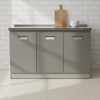 Stainless Steel Kitchen Cabinet Freestanding Storage Sideboard Rust-resistant Easy Clean Design Durable Construction Suitable for Homeowners Pantry Garage