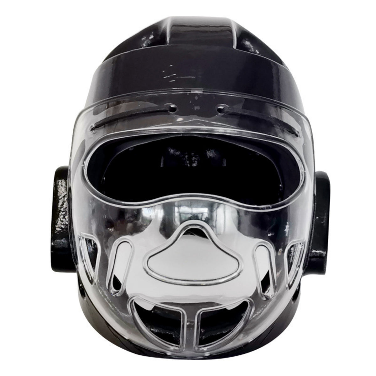 One-Piece Sparring Helmet with Face Visor Thickened Combat Sports Arts Head Protector with Visor Clear Combat Sports Arts Headgear with Face Guard Ventilated for Athletes, Coaches, Taekwondo Training, Boxing Practice