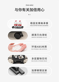 小茶几可移动沙发边几床头置物架桌子迷你床边推车带轮麻将桌茶水