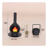 Dollhouse Chimney Fireplace DIY Assembly for Christmas Scene, Collectors