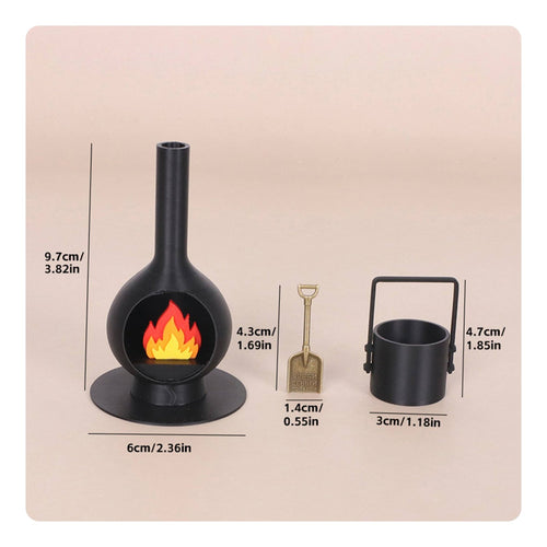 Dollhouse Chimney Fireplace DIY Assembly for Christmas Scene, Collectors