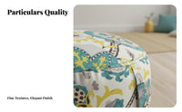 Round serpentPrint Pouf Thick and Comfortable Mandala Pillow with fringe balls