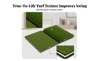 Two Pile Heights Two-sidedSided Golf Mat Layered Design Golf Practice Mat Rectangular
