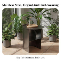 Curved-silhouette Tabled End Table Space-Saving Living Room Furniture adaptable Use for Students