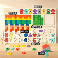 Wooden Tangram Puzzle Toy for Early Education
