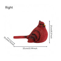 Cardinal Figurine Resin Red Cardinal Statue Yellow Beak for Courtyard, Balcony