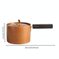 Hammered Copper Saucepan Thickened Copper Pot with Lid Small for Home Cooks