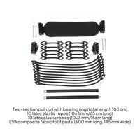 Metal Clip Fasteners Pilates Bar Kit Black Pilates Bar with Resistance Bands
