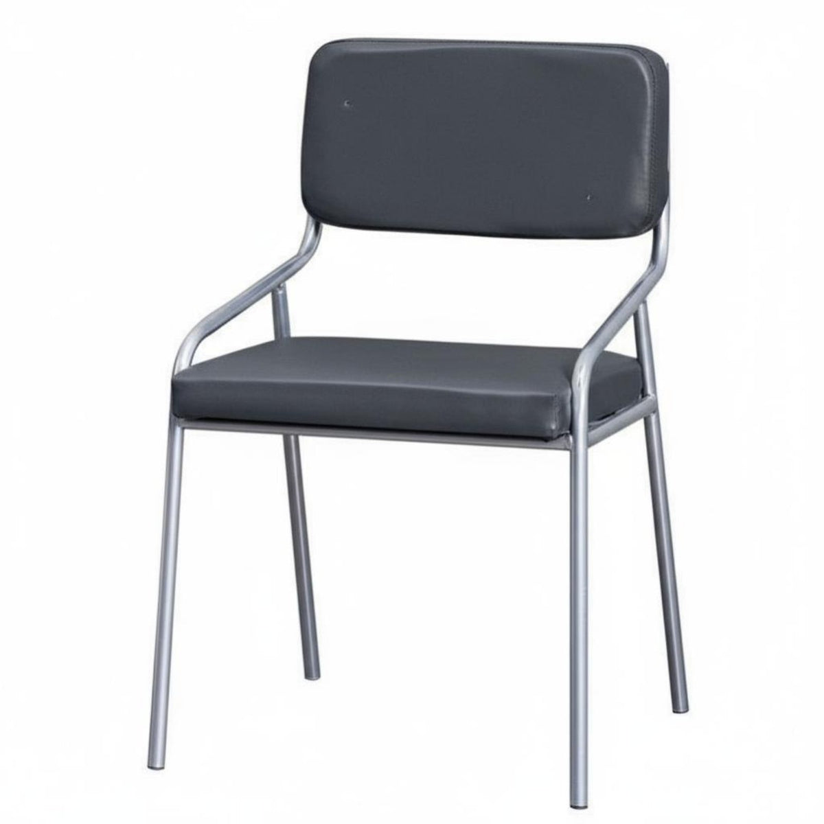 Curved supportrest Metal Chair utilitarian design Armless Side Chair Modern Design