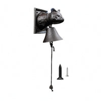 Cast Iron Bell Outdoor Use Rustic Hanging Bell Antique Finish for Garden