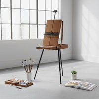 Multifunctional Aluminum Easel Box Lightweight Portable Easel Box Foldable Adjustable for Artists, Outdoor Sketching, Travel, Studio