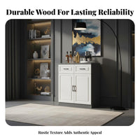 1 Piece Dining Room Buffet Cabinet Freestanding Cupboard Storage Household Furniture Console Solid Wood Board Multiple Drawers Suitable for Dining Room Living Room Entryway