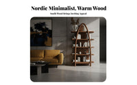 Floor-Standing Tiered Open shelving unit Minimalist Design shelving unit Multi-Functional Display Rack for Book Lovers, Students, Homeowners, Study Room, Office, Bedroom