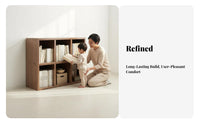 Solid Wood Bookshelf Multipurpose Freestanding Grid Cabinet Cube Storage Organizer Sturdy Construction Open Grid Display Suitable for Families Parents Playroom Study Bedroom