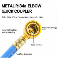 R134A Automotive AC Refrigerant Charging Hose and Gauge Tool M14 1/2