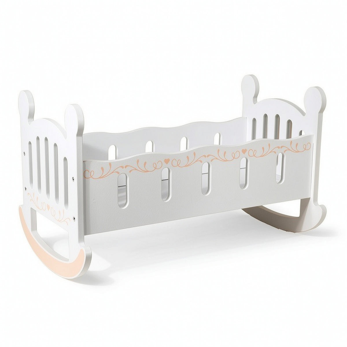 Wooden Rocking Cradle Bed Toy Rocking Cradle Young Child Furniture for Young Children, Kids, Playroom, Nursery, Daycare