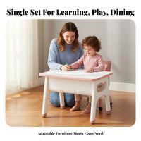 Multi-Functional Kids Table and Chair Set Child-Friendly Design Toddler Play Table Set Easy to Clean Toddler Study Desk with Storage Food-Grade Material for Toddlers, Preschoolers, Parents, Playroom, Daycare, Nursery, Classroom