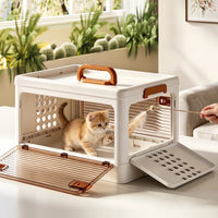 Foldable Pet Carrier with Wheels, 40-50L, PP, Large Size