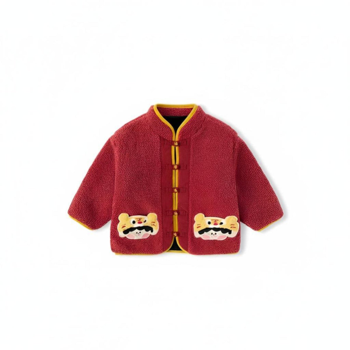 Children's Coat, Cartoon Pattern, Winter Thick Jacket, Chinese Style, Unisex, New Year Infant Tang Suit