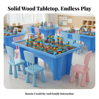 Construction Block Table Youngster Design Multi-Activity Play Table Educational for Preschoolers, Young Children, Childcare Facility, Kindergarten